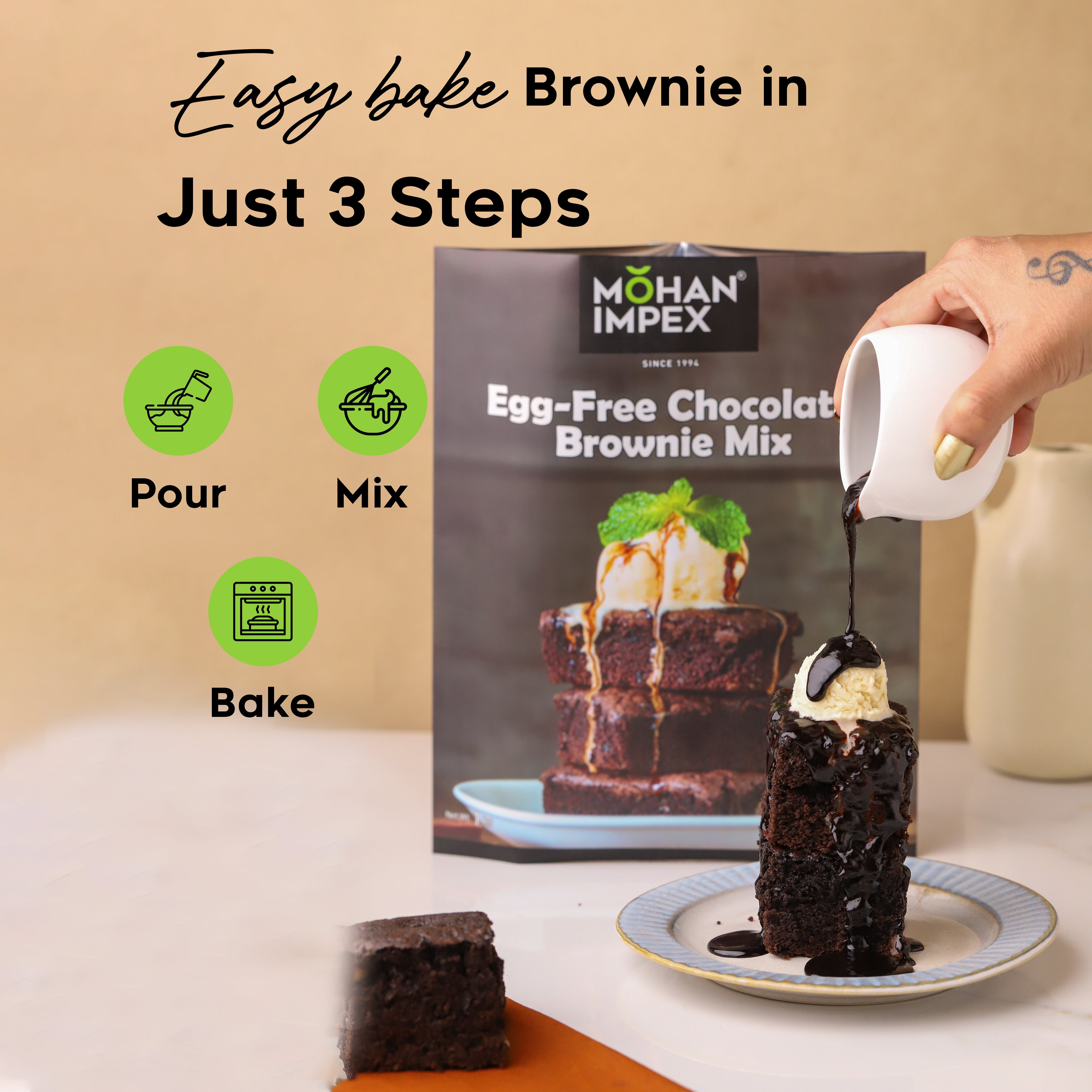 Mohan Impex Brownie Mix Easy Steps