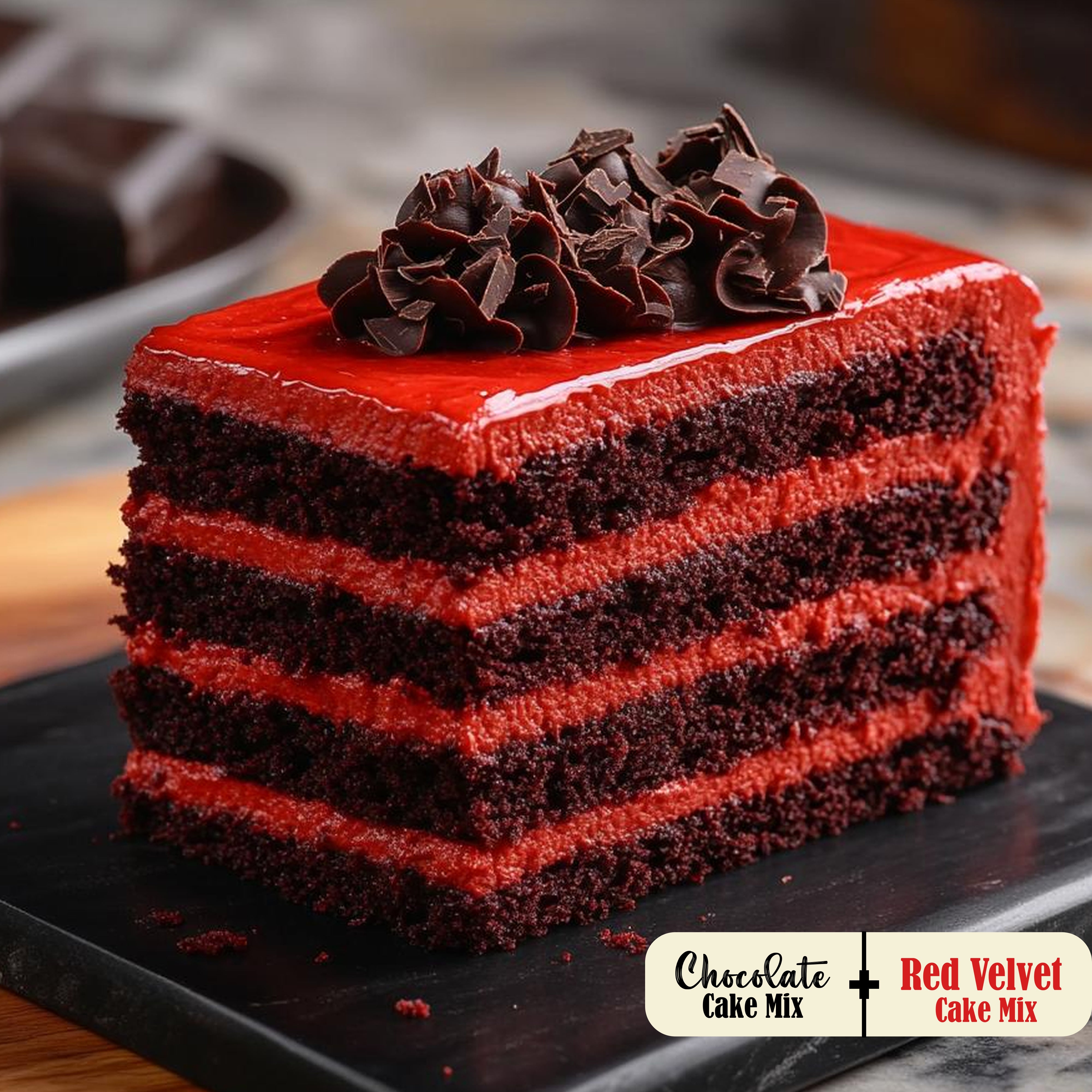 Mohan Impex 1 Kg Combo Pack of Eggfree Chocolate Cake Mix & Red Velvet Cake Mix