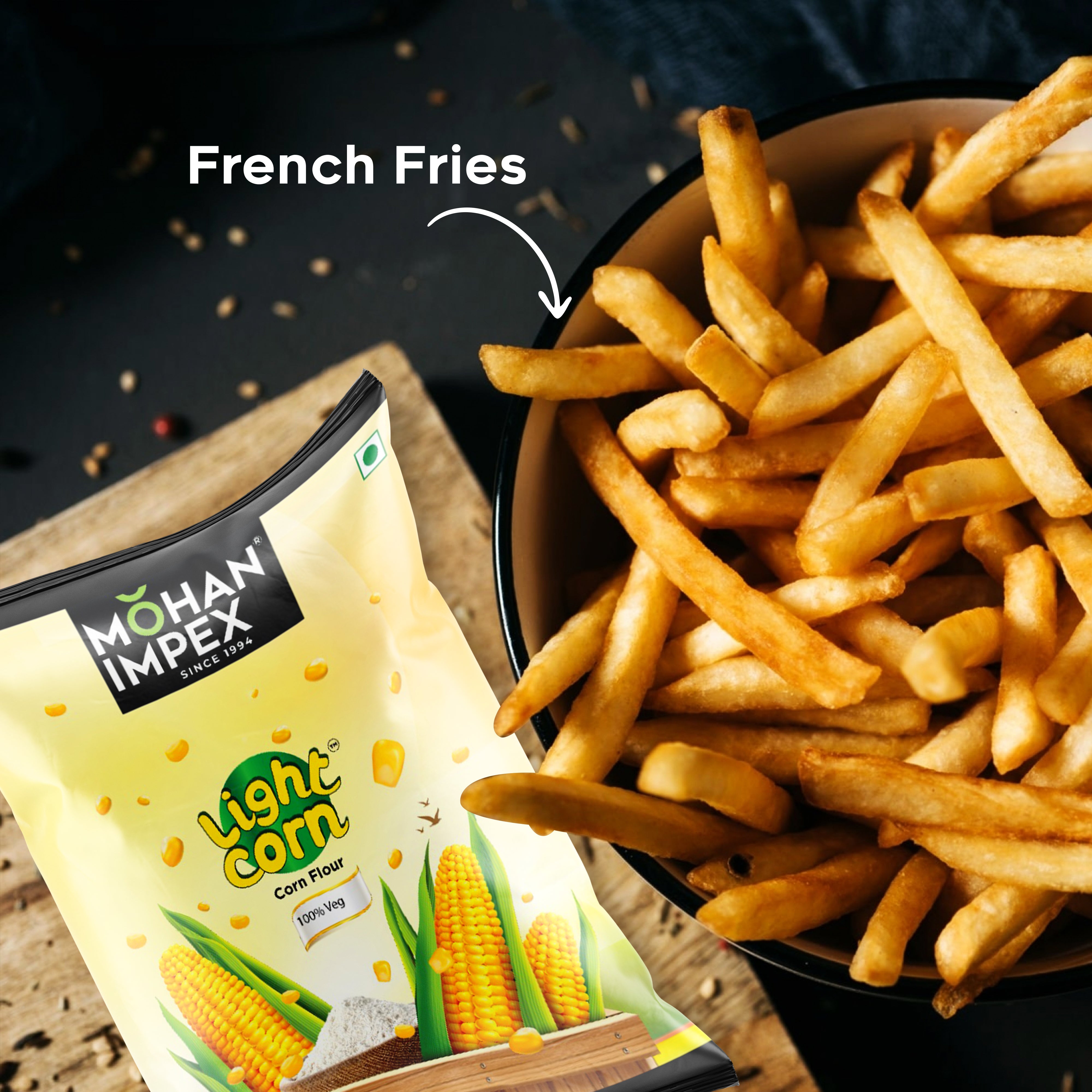 Mohan Impex Corn Flour French Fries
