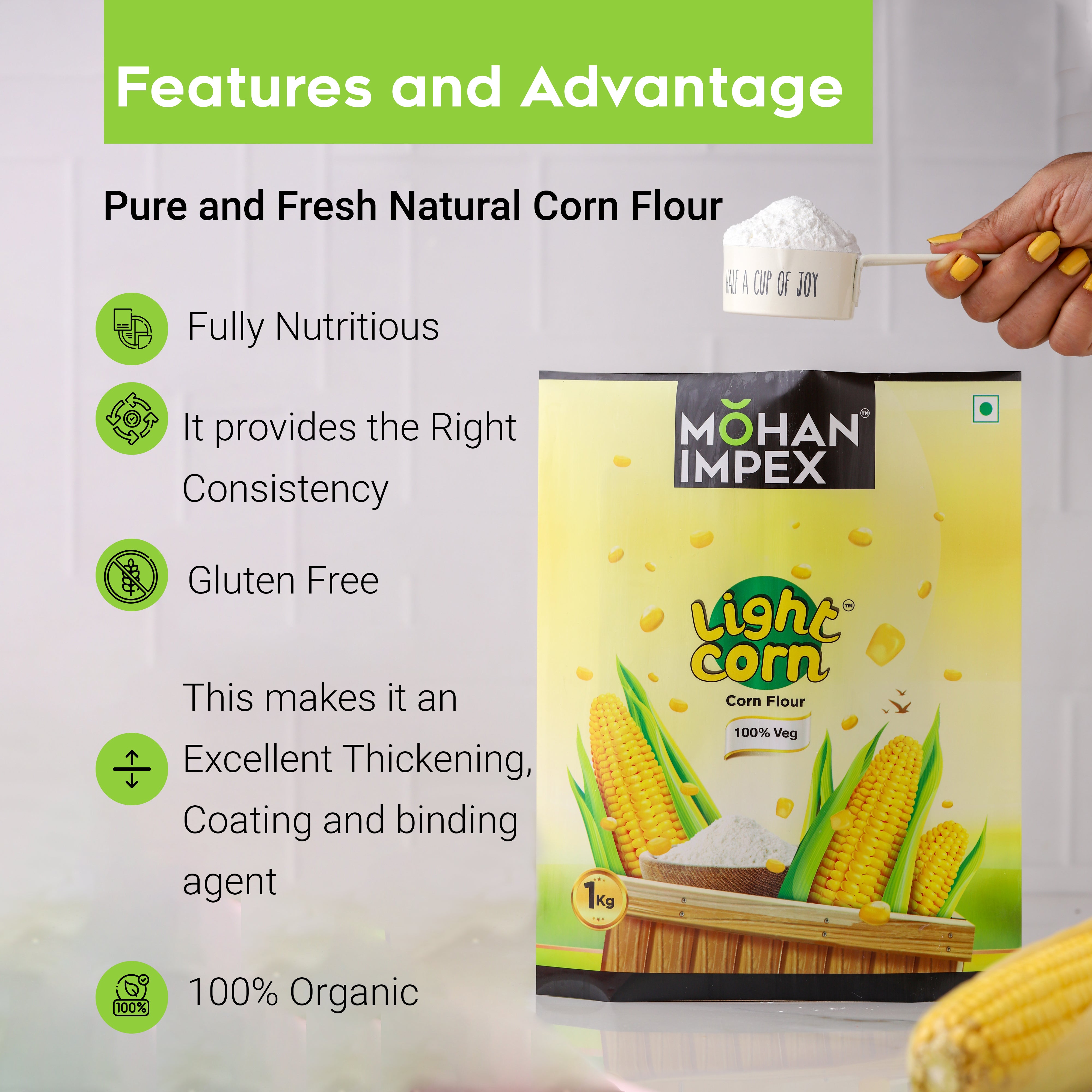 Mohan Impex Corn Flour Features and Advantage