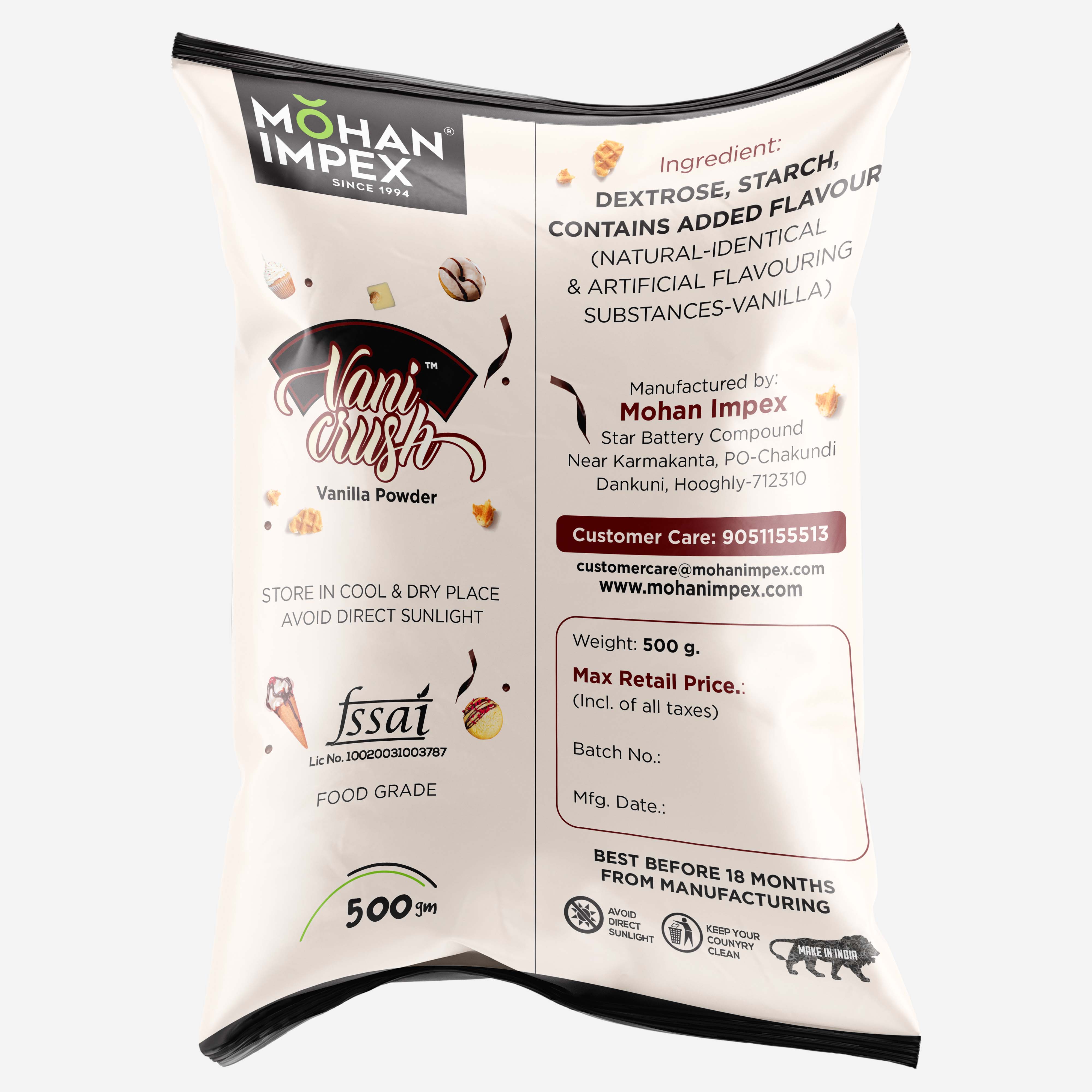 Mohan Impex Vanilla Powder [ Pack Of 2 ]