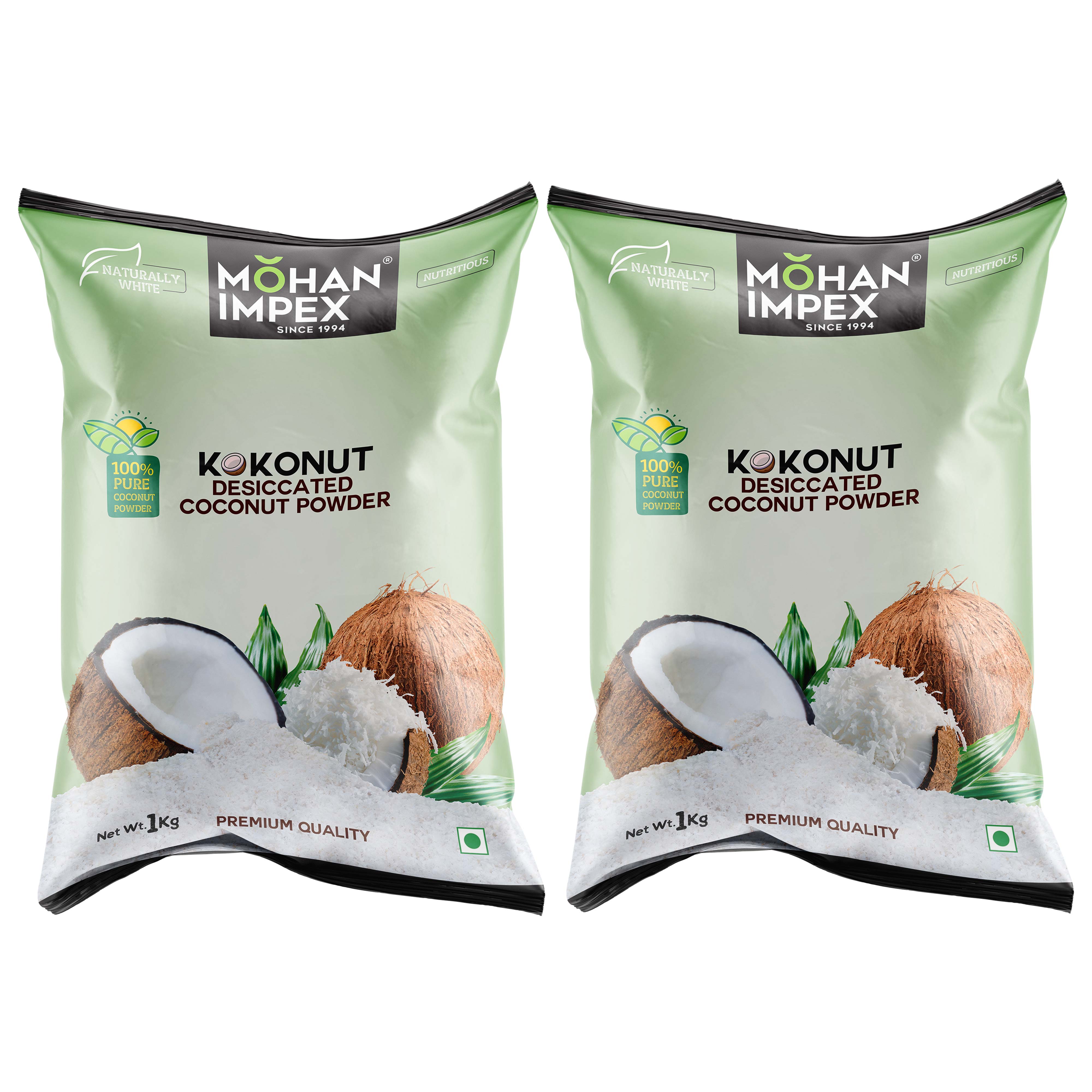 Mohan Impex 1kg Coconut Powder Pack of 2