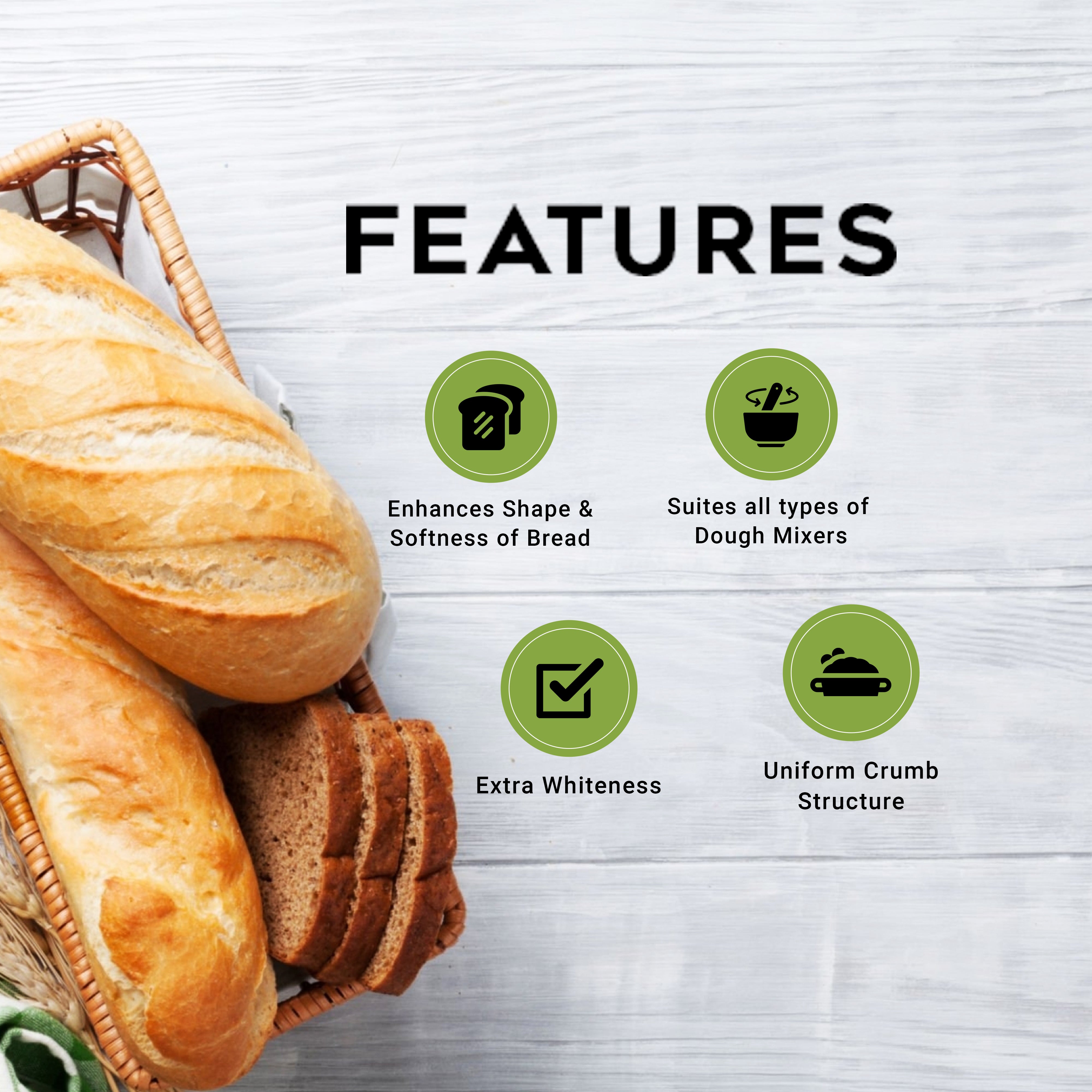 MOHAN IMPEX Quibake Bread Improver Features