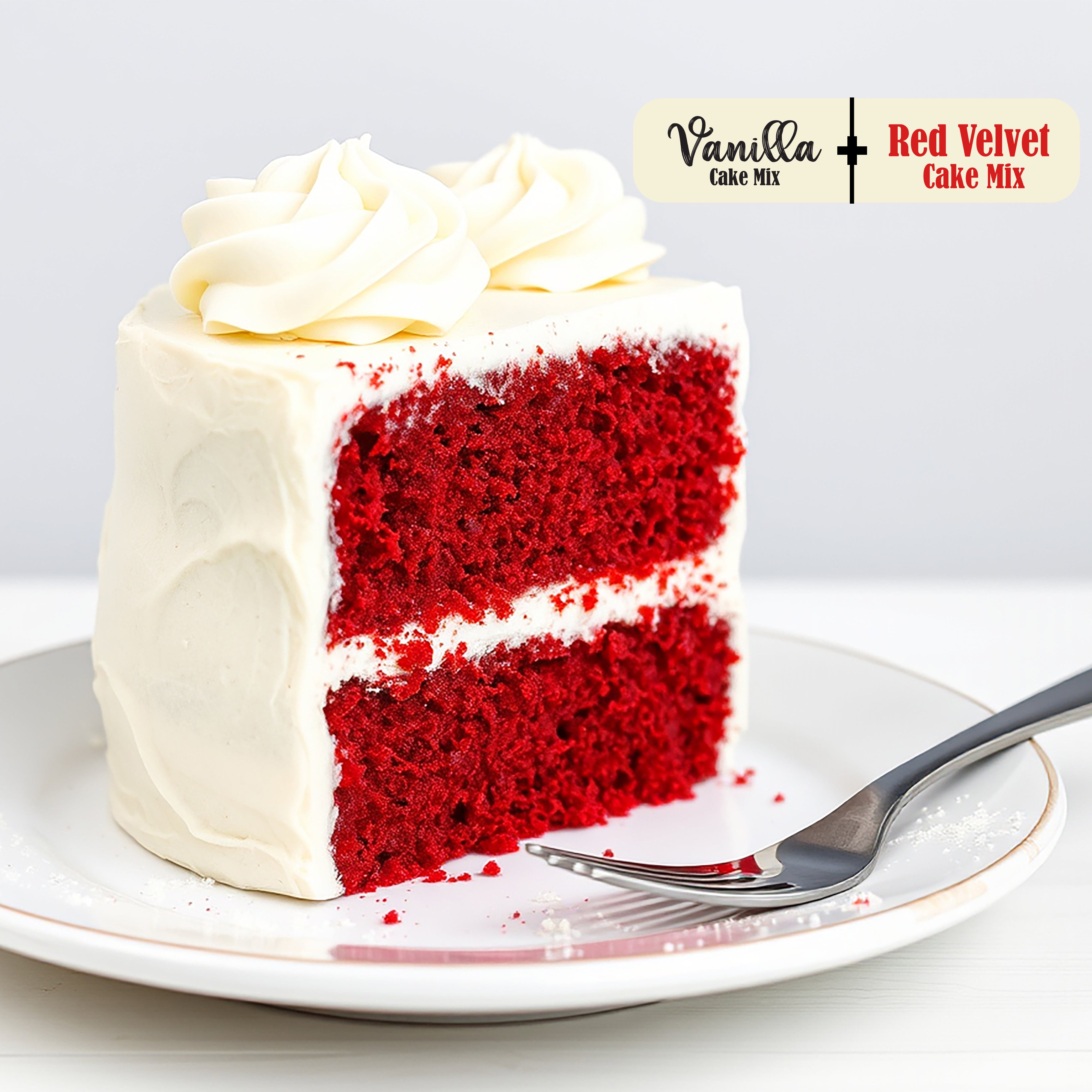 Mohan Impex 1 Kg Combo Pack of Eggfree Red Velvet Cake Mix & Vanilla Cake Mix