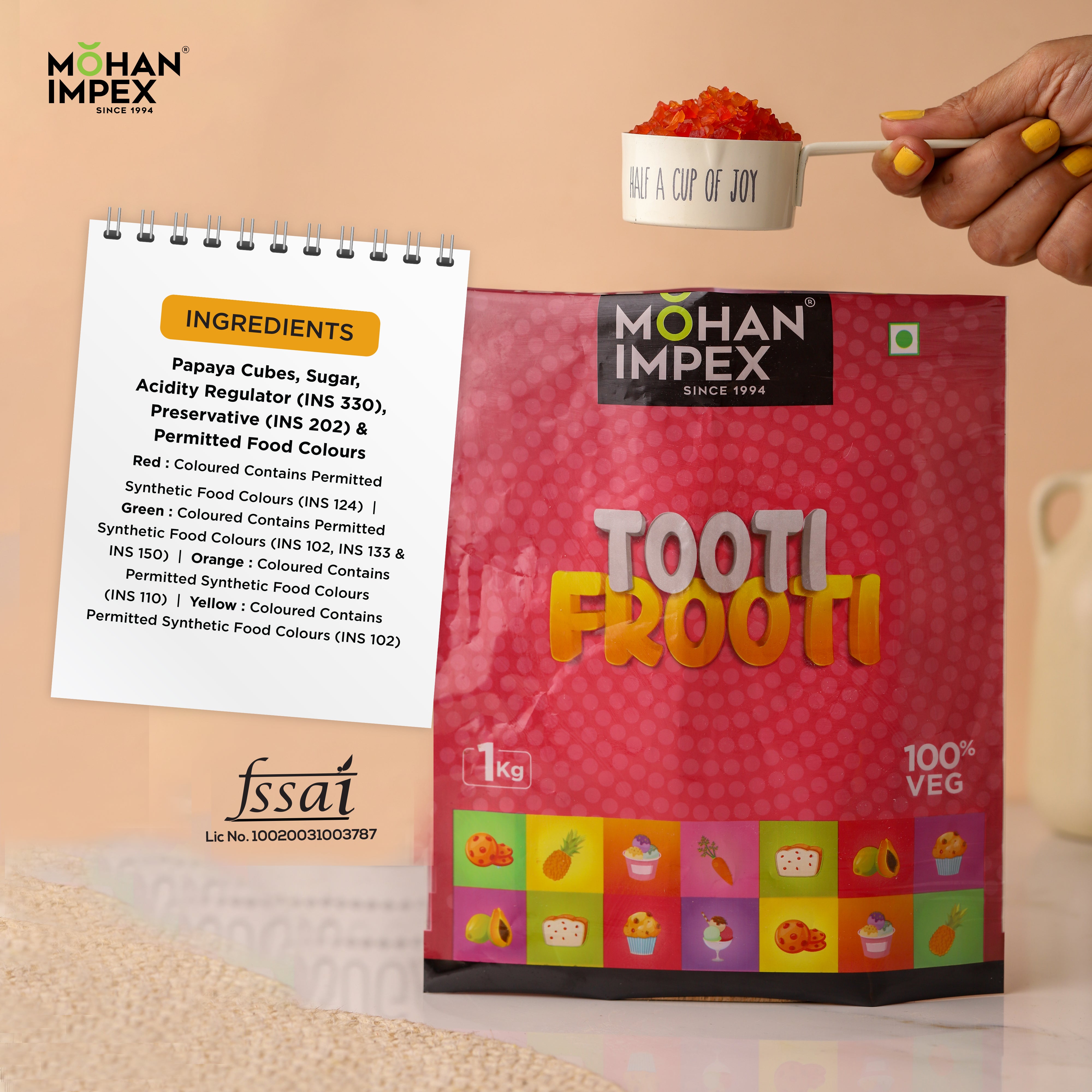 Mohan Impex Tooti Frooti Ingredients