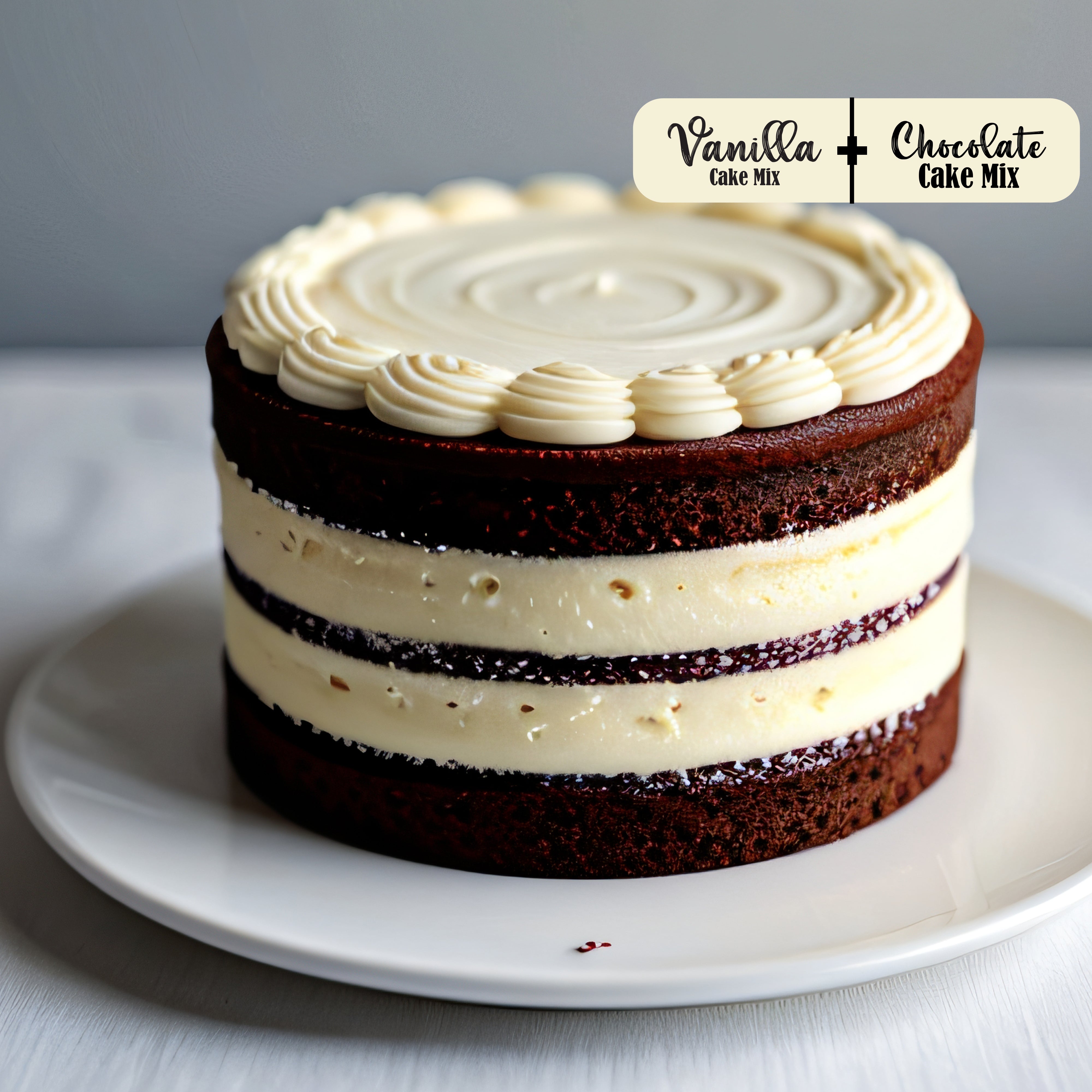 Mohan Impex 1 Kg Combo Pack of Eggfree Chocolate Cake Mix & Vanilla Cake Mix